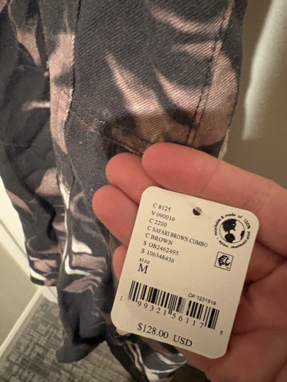 Free People Nostalgia Ultra Printed Shortalls Medium Safari Brown Combo NWT - Picture 6 of 7